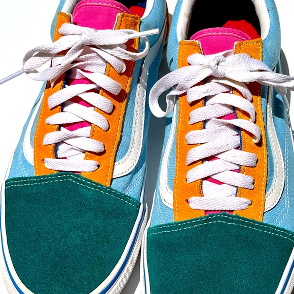 Vans Multicolor Sneakers - Blue, Green, Orange, Pink - Picture 5 of 9